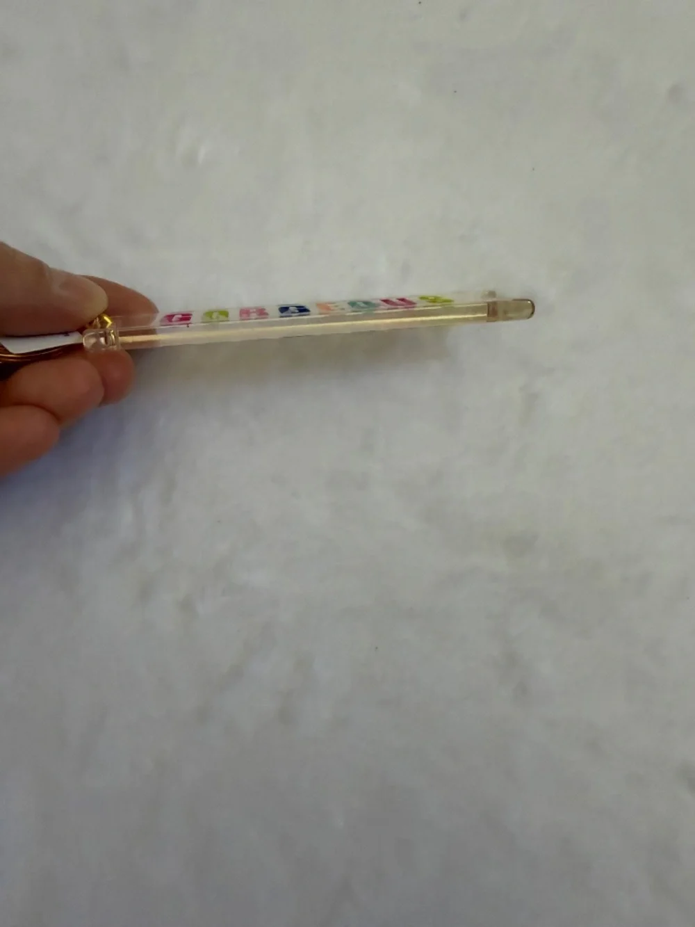 Santa Barbara Design Studio “Gorgeous” Acrylic Multicolor Keychain Pink Tassel